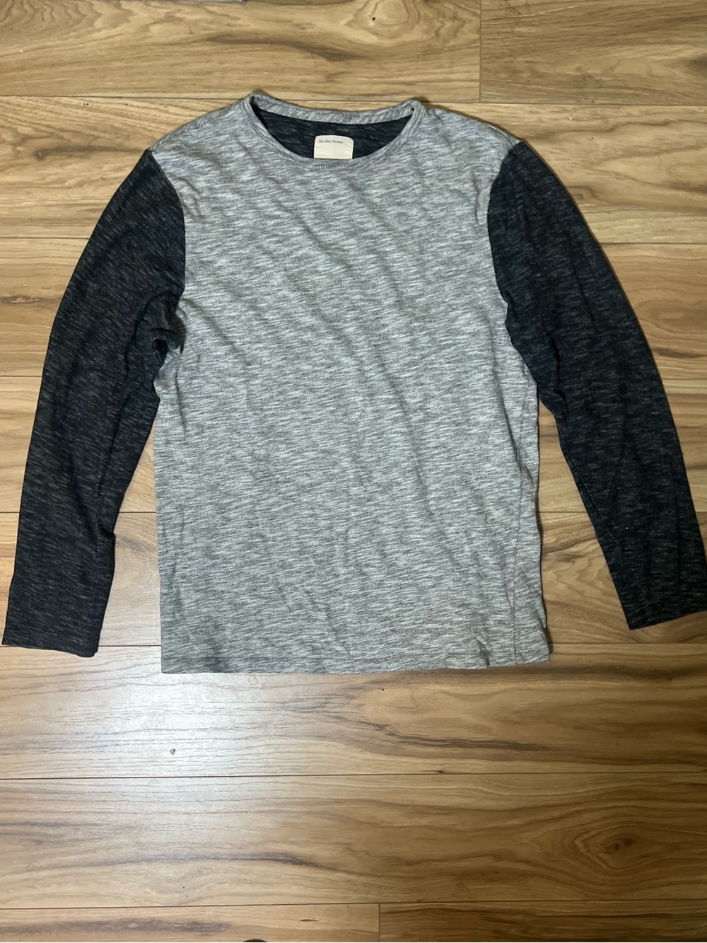 Iconic Life After Denim Double Layer Heather Gray & Charcoal Raglan Tee